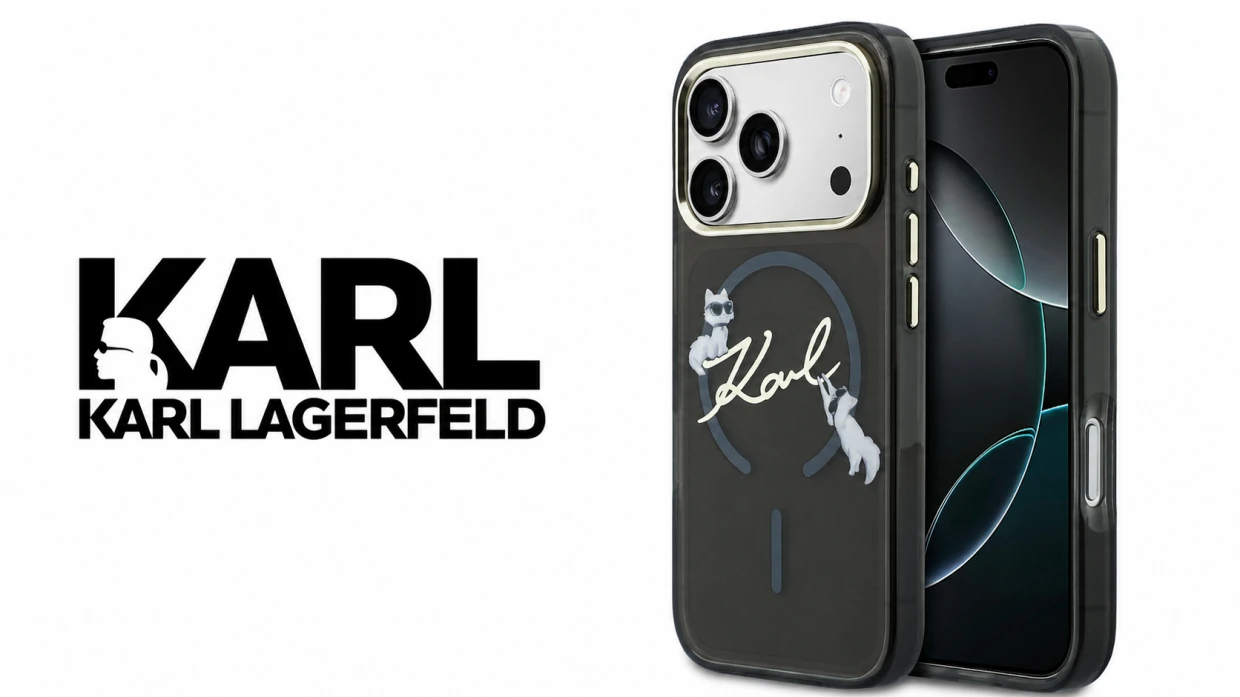 Husa Karl Lagerfeld Script Logo cu MagSafe compatibila cu iPhone 18 Pro / 17 Pro, Negru 1 Lerato.ro