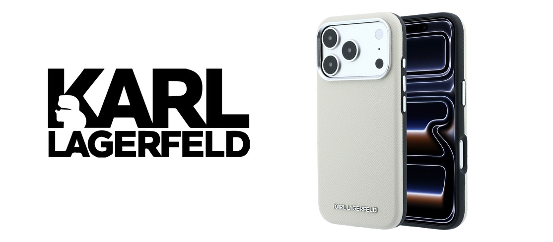 Husa Karl Lagerfeld Grained Elongated Logo cu MagSafe compatibila cu iPhone 18 Pro / 17 Pro, Bej 1 Lerato.ro
