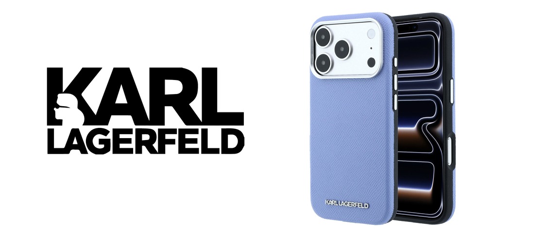 Husa Karl Lagerfeld Grained Elongated Logo cu MagSafe compatibila cu iPhone 17 Pro / 18 Pro, Albastru 1 Lerato.ro