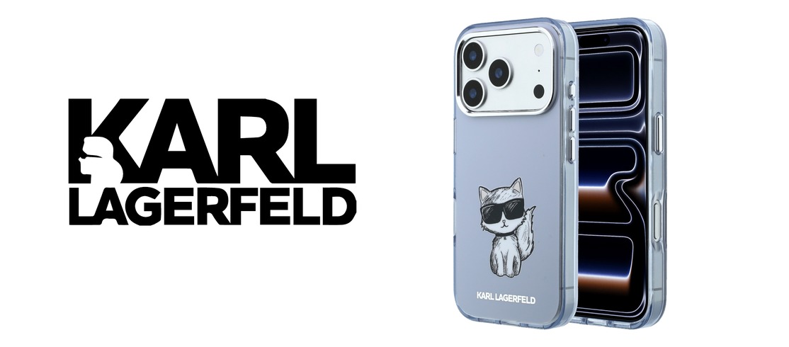 Husa Karl Lagerfeld IML Choupette Body Sketch Print cu MagSafe compatibila cu iPhone 18 Pro / 17 Pro, Albastru 1 Lerato.ro