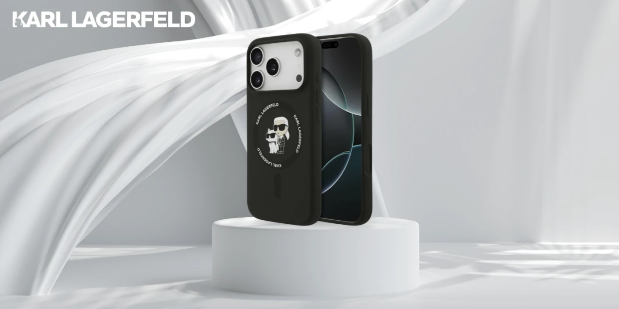 Husa Karl Lagerfeld Silicone Karl and Choupette Ring cu MagSafe compatibila cu iPhone 18 Pro Max / 17 Pro Max, Negru 1 Lerato.ro