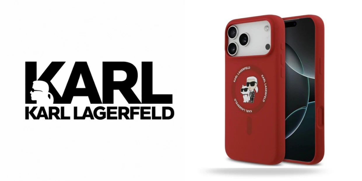 Husa Karl Lagerfeld Silicone Karl and Choupette Ring cu MagSafe compatibila cu iPhone 18 Pro Max / 17 Pro Max, Rosu 1 Lerato.ro