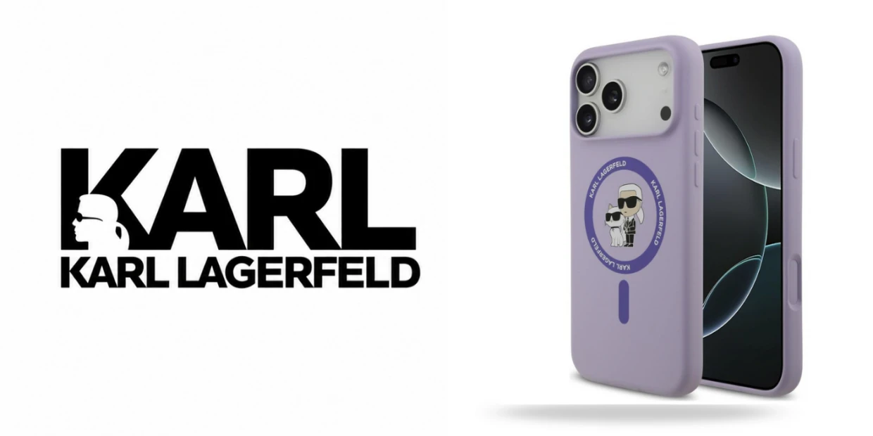 Husa Karl Lagerfeld Silicone Karl and Choupette Ring cu MagSafe compatibila cu iPhone 18 Pro Max / 17 Pro Max, Mov 1 Lerato.ro