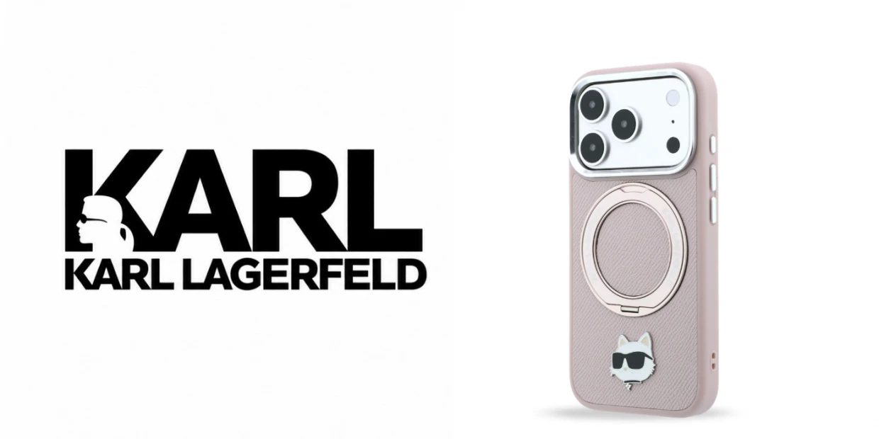 Husa Karl Lagerfeld Ring Stand 360 Choupette Head Pin cu MagSafe compatibila cu iPhone 18 Pro / 17 Pro, Roz 1 Lerato.ro