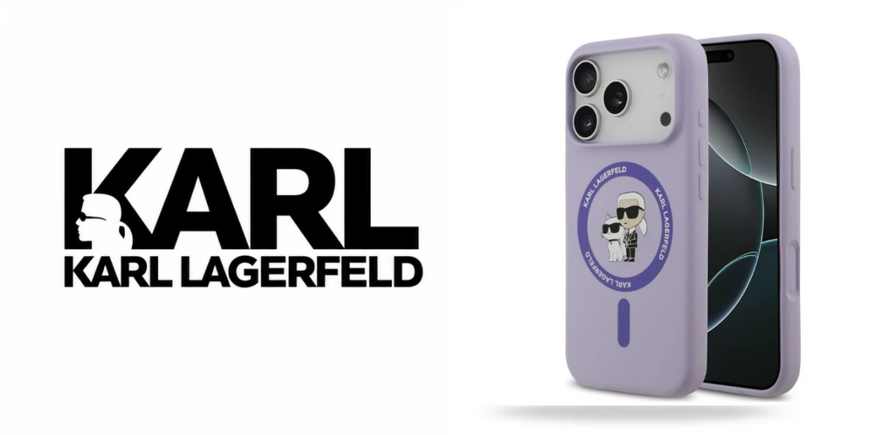 Husa Karl Lagerfeld Silicone Karl and Choupette Ring cu MagSafe compatibila cu iPhone 18 Pro / 17 Pro, Mov 1 Lerato.ro