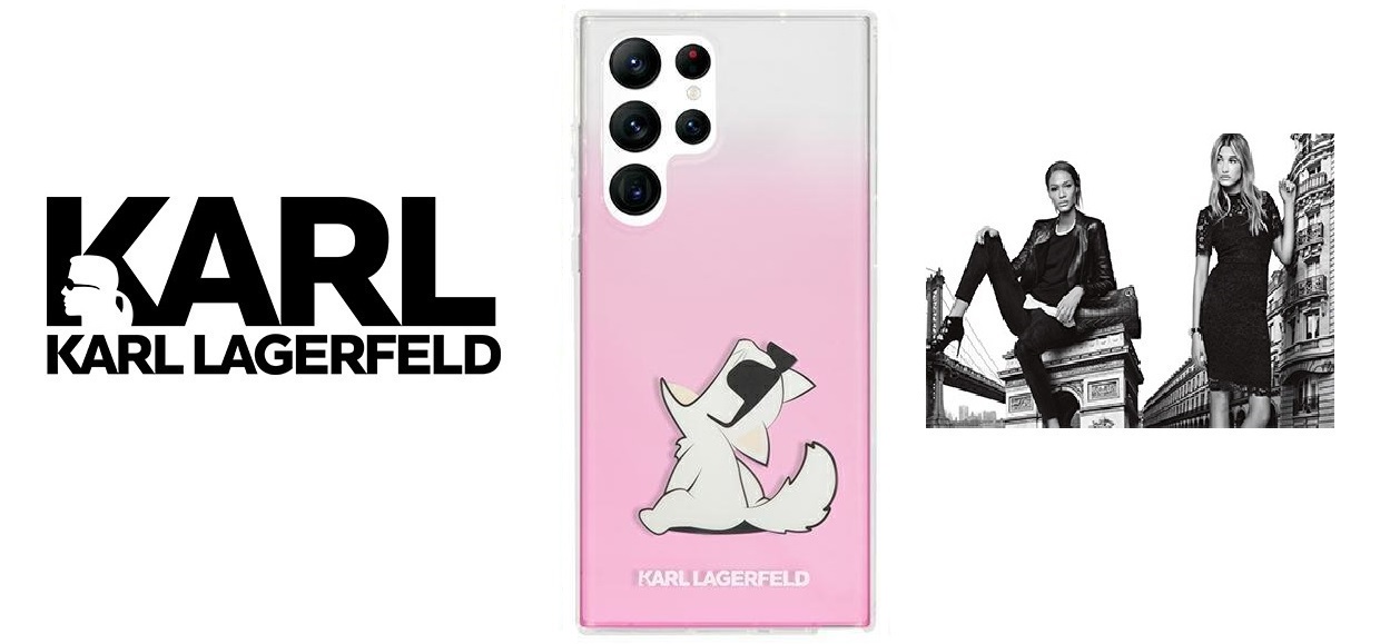 Husa Karl Lagerfeld KLHCS22LCFNRCPI compatibila cu Samsung Galaxy S22 Ultra, Choupette Eat, Roz 1 Lerato.ro