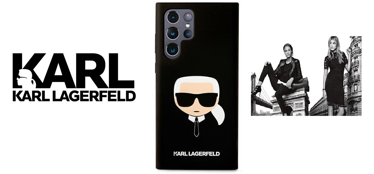 Husa Karl Lagerfeld KLHCS22LSLKHBK compatibila cu Samsung Galaxy S22 Ultra, Silicone Karl`s Head, Negru 1 Lerato.ro