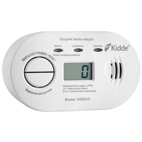 Detector de monoxid de carbon KIDDE K5DCO, 85dB, Display LCD, Alb 1 Lerato.ro