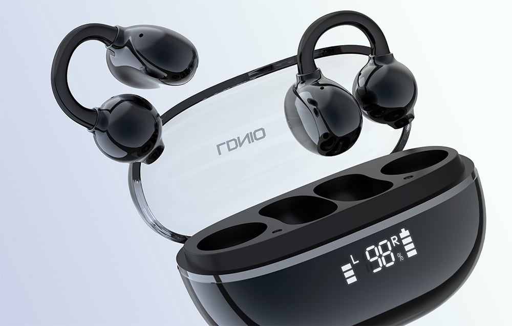 Casti wireless TWS LDNIO T08, 35/400 mAh, autonomie 4 h, Bluetooth 5.4, Albastru 1 Lerato.ro