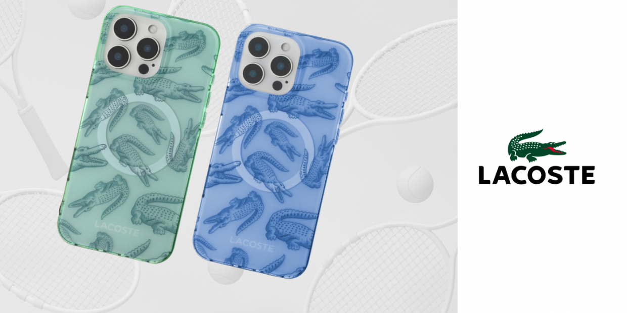 Carcasa Lacoste IML Croc cu MagSafe compatibila cu iPhone 16 Pro Max, Verde 1 Lerato.ro