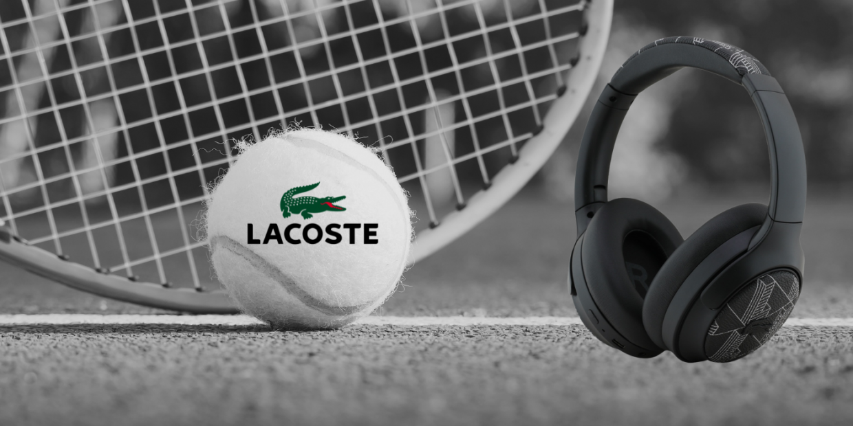Casti wireless Lacoste The Blend, ANC, Bluetooth 5.4, 450 mAh, Autonomie 42h, USB-C, Negru 1 Lerato.ro