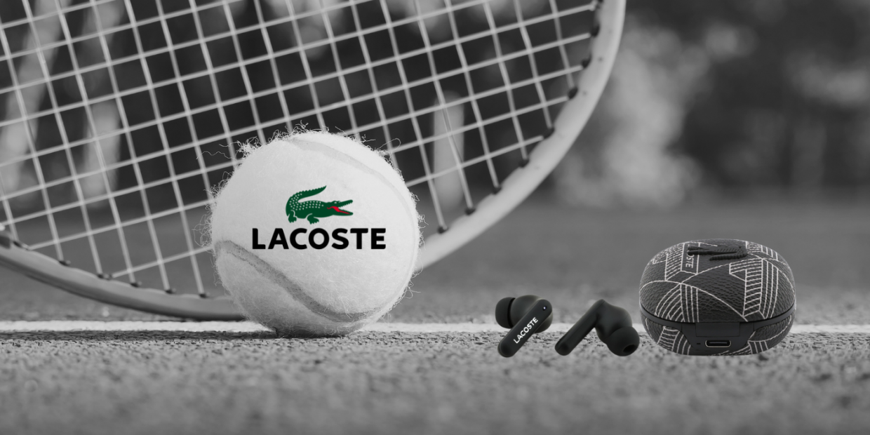 Casti wireless Lacoste Monogram The Blend, ANC, Bluetooth 5.4, 310 mAh, Autonomie 5h, IPX5, Negru 1 Lerato.ro