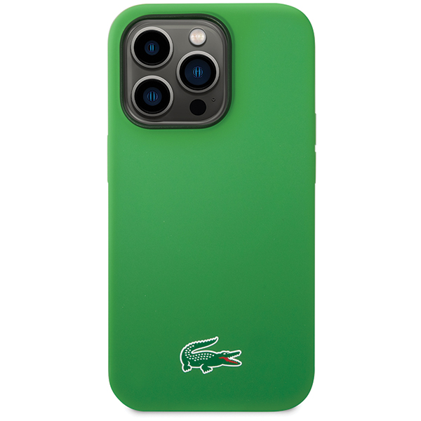 Carcasa Lacoste Silicone Croco Logo cu MagSafe compatibila cu iPhone 15 Pro Max, Verde 1 Lerato.ro