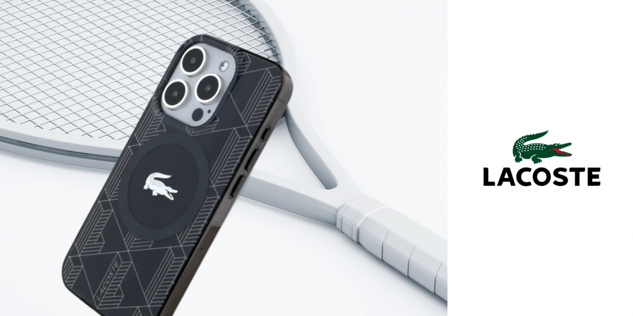 Carcasa Lacoste IML Blend Monogram cu MagSafe compatibila cu iPhone 15 Pro, Negru 1 Lerato.ro