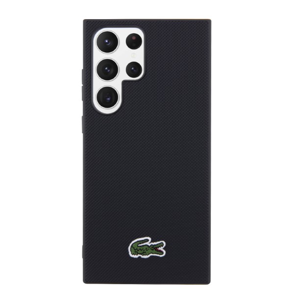 Carcasa Lacoste Iconic Petit Pique compatibila cu Samsung Galaxy S23 Ultra, Negru 1 Lerato.ro
