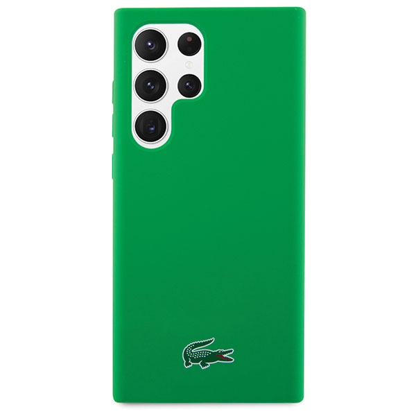 Carcasa Lacoste Silicone Croc Logo compatibila cu Samsung Galaxy S23 Ultra, Verde 1 Lerato.ro