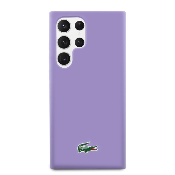 Carcasa Lacoste Silicone Croc Logo compatibila cu Samsung Galaxy S23 Ultra, Mov 1 Lerato.ro