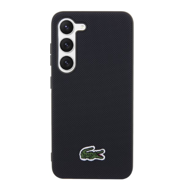 Carcasa Lacoste Iconic Petit Pique compatibila cu Samsung Galaxy S23, Negru 1 Lerato.ro