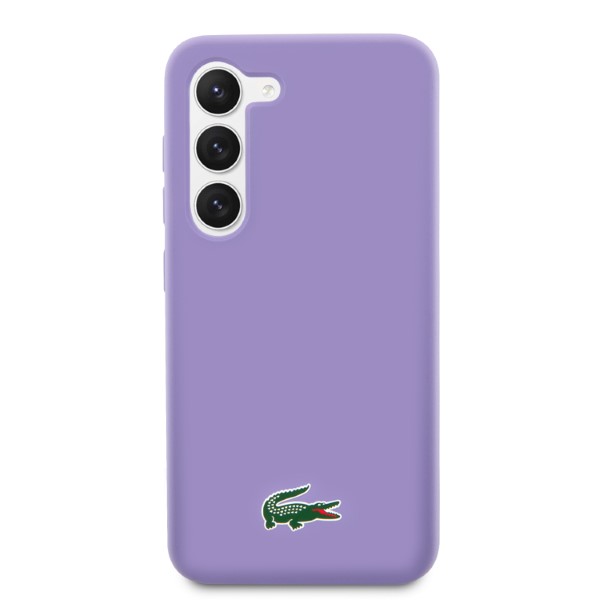 Carcasa Lacoste Silicone Croc Logo compatibila cu Samsung Galaxy S23, Mov 1 Lerato.ro