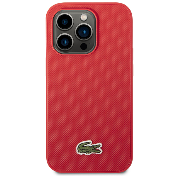 Carcasa Lacoste Iconic Petit Pique cu MagSafe compatibila cu iPhone 14 Pro, Rosu 1 Lerato.ro