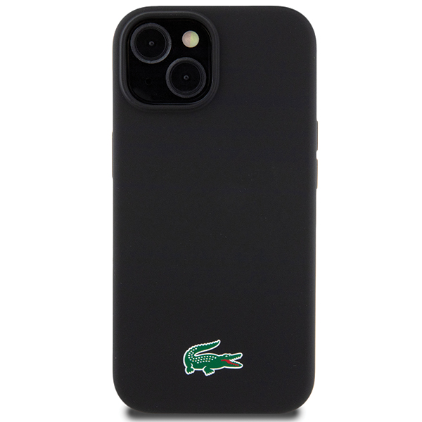 Carcasa Lacoste Silicone Croc Logo cu MagSafe compatibila cu iPhone 15 Plus / 14 Plus, Negru 1 Lerato.ro