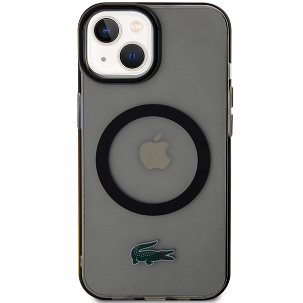 Carcasa Lacoste Transparent Design cu MagSafe compatibila cu iPhone 15 Plus / 14 Plus, Negru 1 Lerato.ro