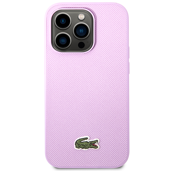 Carcasa Lacoste Iconic Petit Pique compatibila cu iPhone 14 Pro, Violet 1 Lerato.ro