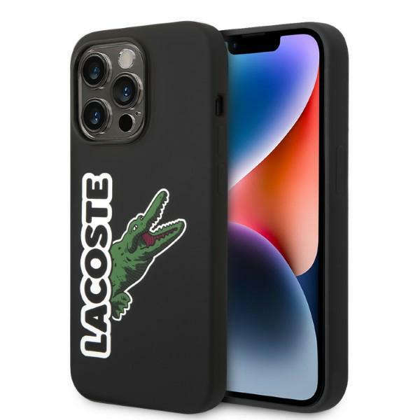 Carcasa Lacoste Silicone Head Crocodile compatibila cu iPhone 14 Pro Max, Negru 1 Lerato.ro