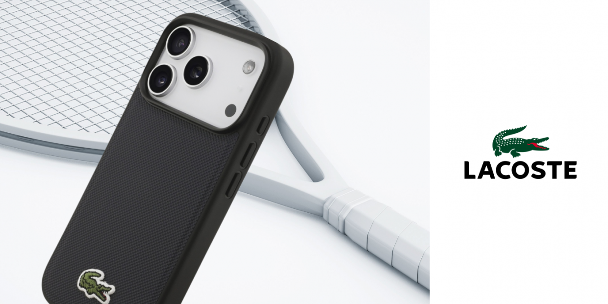 Carcasa Lacoste Iconic Petit Pique Woven Logo cu MagSafe compatibila cu iPhone 17 Pro, Navy Blue 1 Lerato.ro