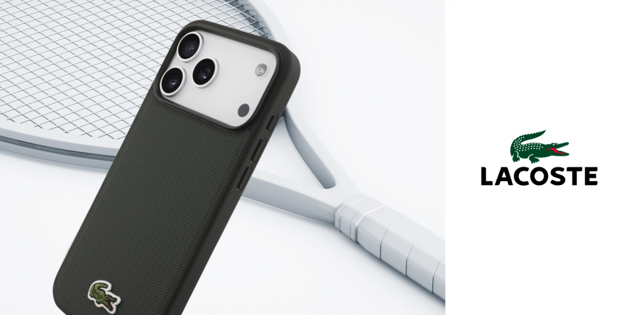 Carcasa Lacoste Iconic Petit Pique Woven Logo cu MagSafe compatibila cu iPhone 17 Pro Max, Dark Green 1 Lerato.ro