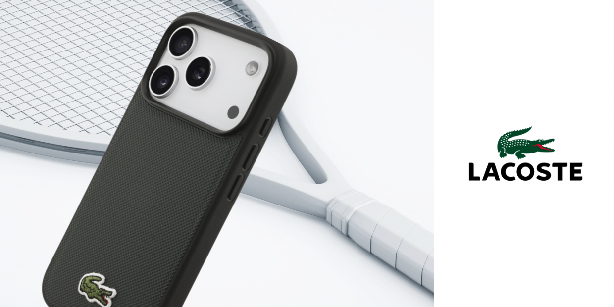 Carcasa Lacoste Iconic Petit Pique Woven Logo cu MagSafe compatibila cu iPhone 17 Pro, Dark Green 1 Lerato.ro