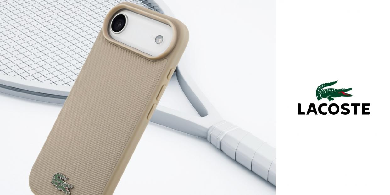 Carcasa Lacoste Petit Pique Lacquer Logo cu MagSafe compatibila cu iPhone 17 Air, Gri 1 Lerato.ro