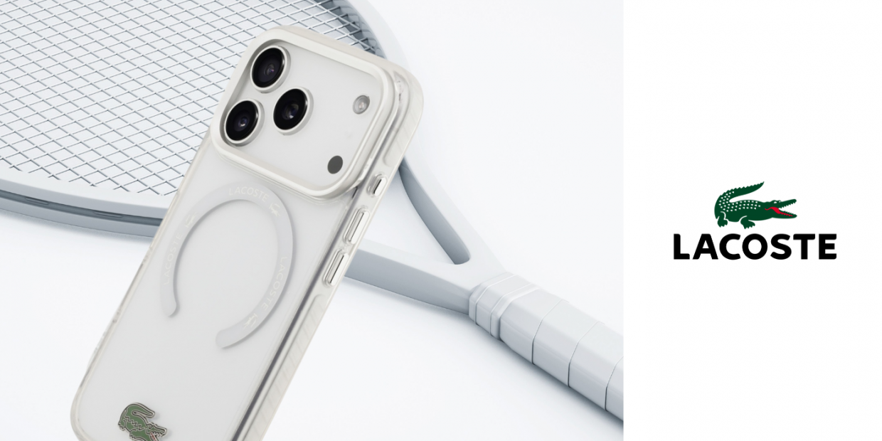 Carcasa Lacoste Shockproof Transparent Frosted cu MagSafe compatibila cu iPhone 17 Pro, Alb 1 Lerato.ro