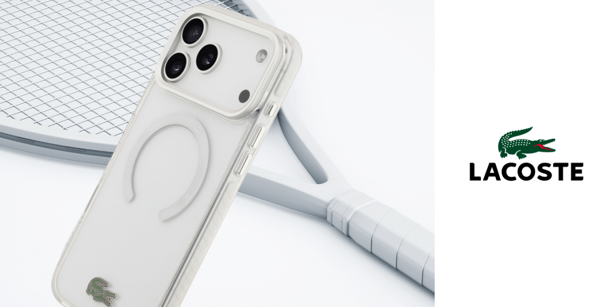 Carcasa Lacoste Shockproof Transparent Frosted cu MagSafe compatibila cu iPhone 17 Pro Max, Alb 1 Lerato.ro