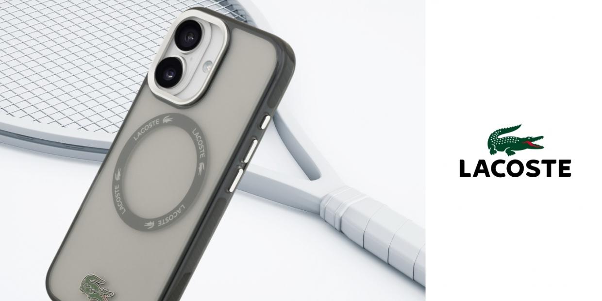 Carcasa Lacoste Shockproof Transparent Frosted cu MagSafe compatibila cu iPhone 17, Gri 1 Lerato.ro