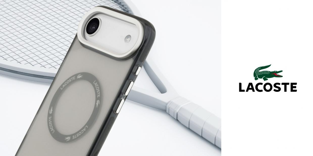 Carcasa Lacoste Shockproof Transparent Frosted cu MagSafe compatibila cu iPhone 17 Air, Gri 1 Lerato.ro