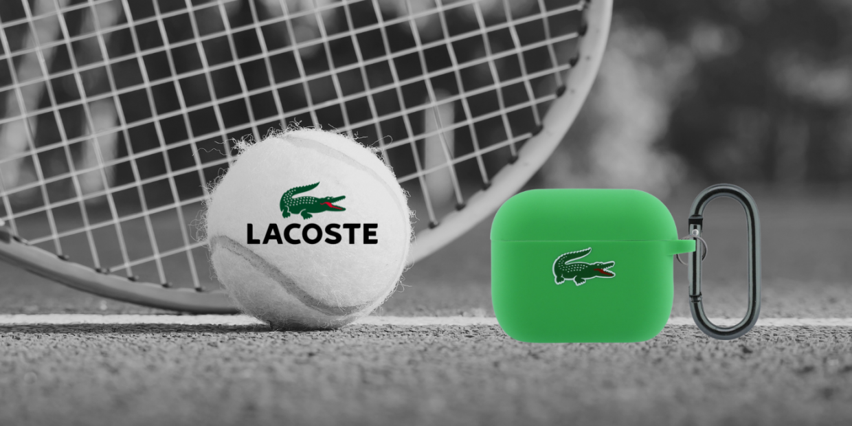 Carcasa Lacoste Silicone Croc Logo compatibila cu Apple AirPods Pro 3, Verde 1 Lerato.ro