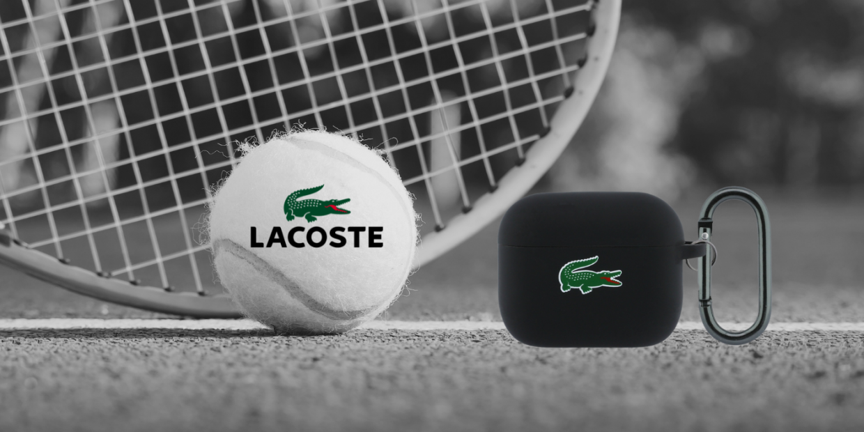 Carcasa Lacoste Silicone Croc Logo compatibila cu Apple AirPods Pro 3, Negru 1 Lerato.ro