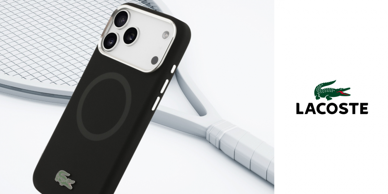 Carcasa Lacoste Silicone Metal Logo cu MagSafe compatibila cu iPhone 17 Pro Max, Negru 1 Lerato.ro