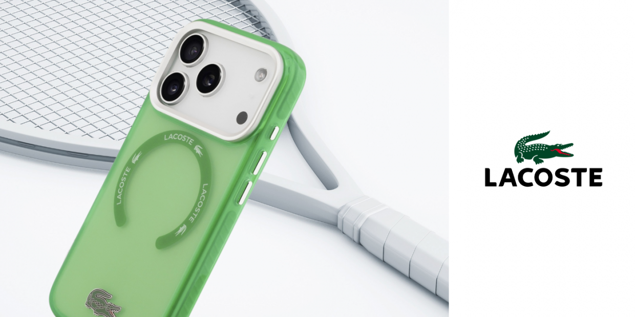 Carcasa Lacoste Shockproof Transparent Frosted cu MagSafe compatibila cu iPhone 17 Pro, Verde 1 Lerato.ro
