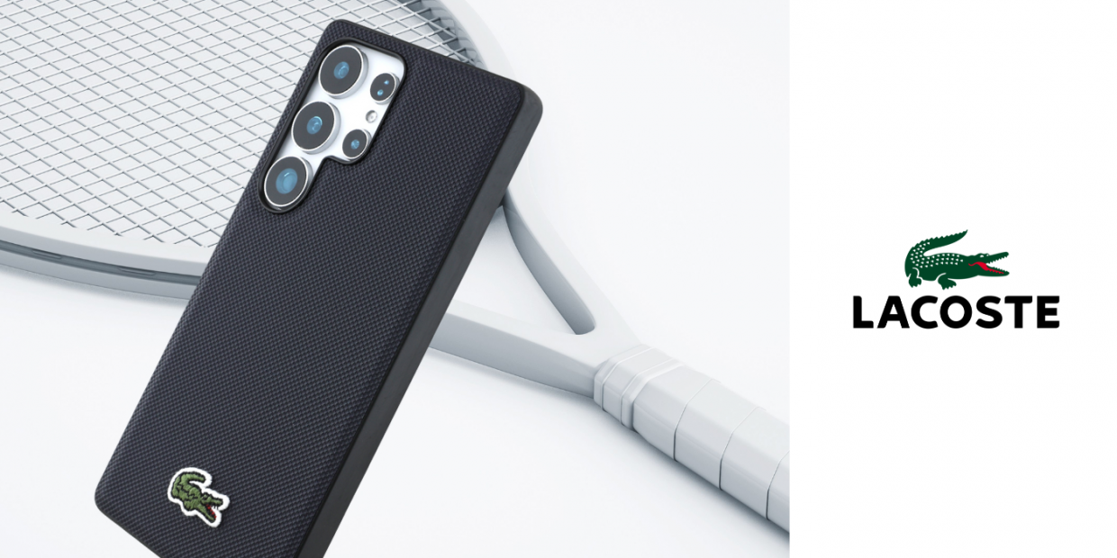 Carcasa Lacoste Iconic Petit Pique Woven Logo cu MagSafe compatibila cu Samsung Galaxy S25 Ultra, Navy Blue 1 Lerato.ro