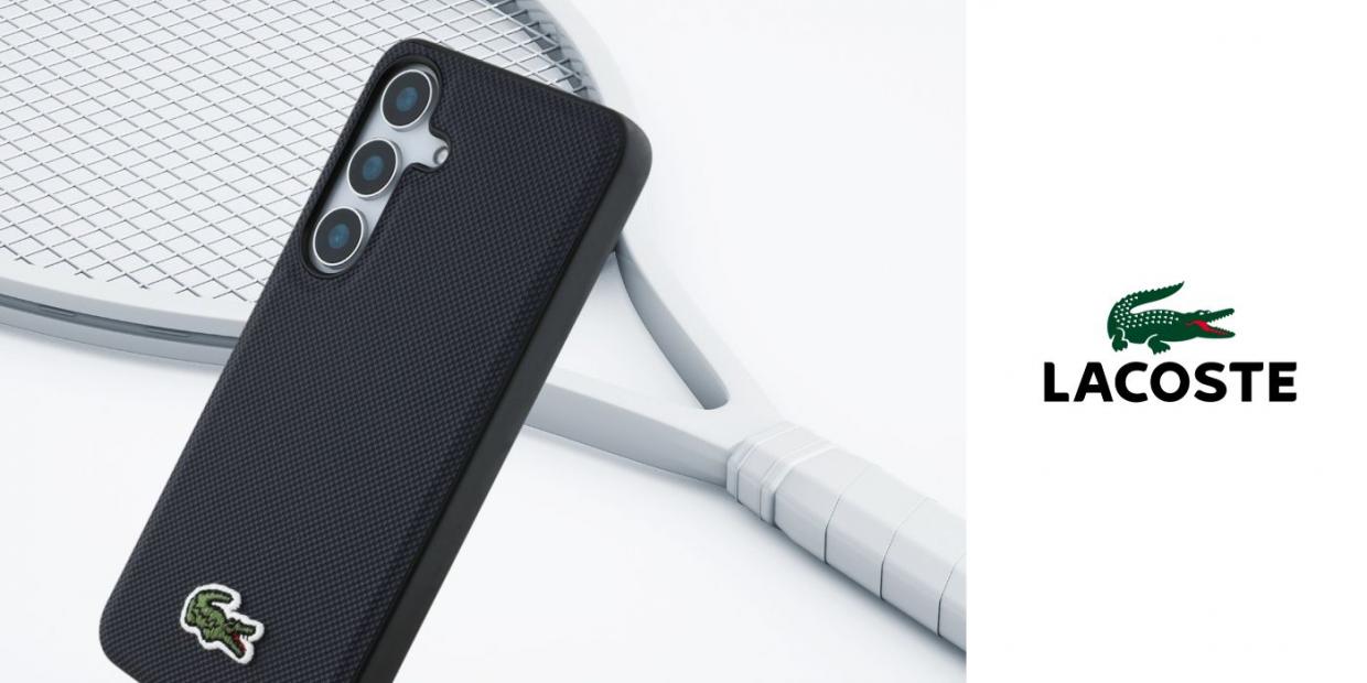 Carcasa Lacoste Iconic Petit Pique Woven Logo cu MagSafe compatibila cu Samsung Galaxy S25, Navy Blue 1 Lerato.ro