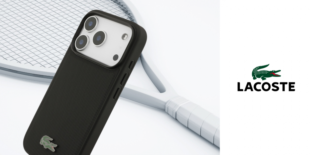 Carcasa Lacoste Petit Pique Lacquer Logo cu MagSafe compatibila cu iPhone 17 Pro, Negru 1 Lerato.ro