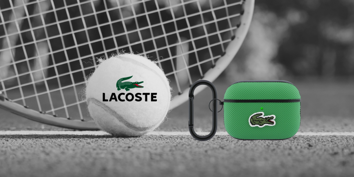 Carcasa Lacoste Petit Pique Croc Logo compatibila cu Apple AirPods Pro 3, Verde 1 Lerato.ro