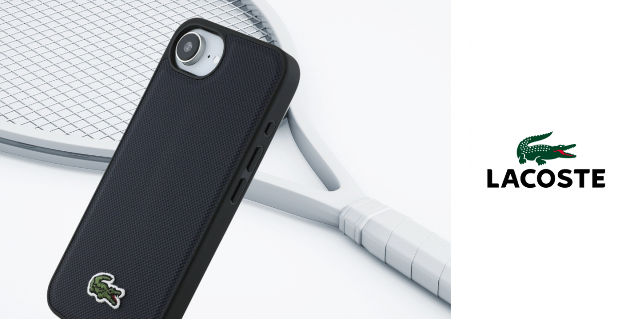 Carcasa Lacoste Iconic Petit Pique Woven Logo cu MagSafe compatibila cu iPhone 16e, Navy Blue 1 Lerato.ro