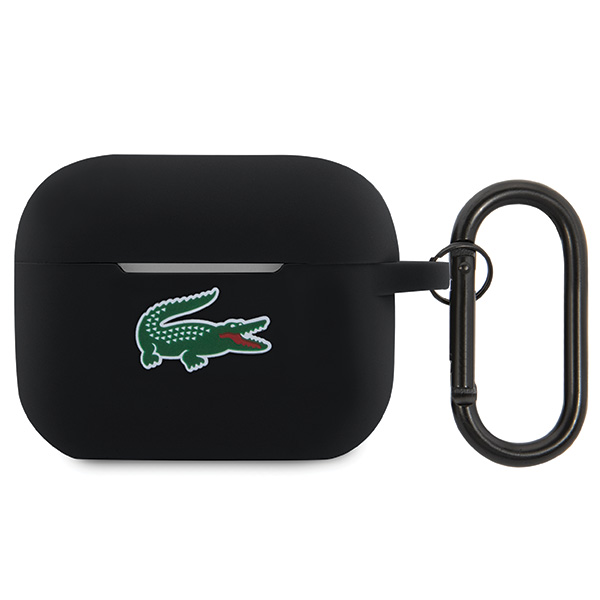 Carcasa Lacoste Silicone Croc Logo compatibila cu Apple AirPods Pro 2, Negru 1 Lerato.ro