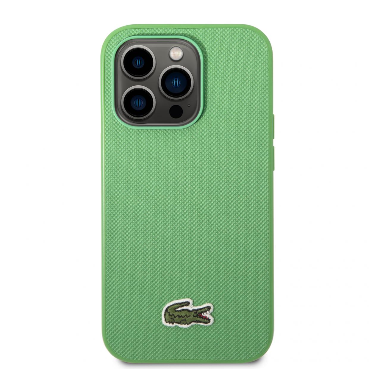 Carcasa Lacoste Iconic Petit Pique cu MagSafe compatibila cu iPhone 14 Pro Max, Verde 1 Lerato.ro