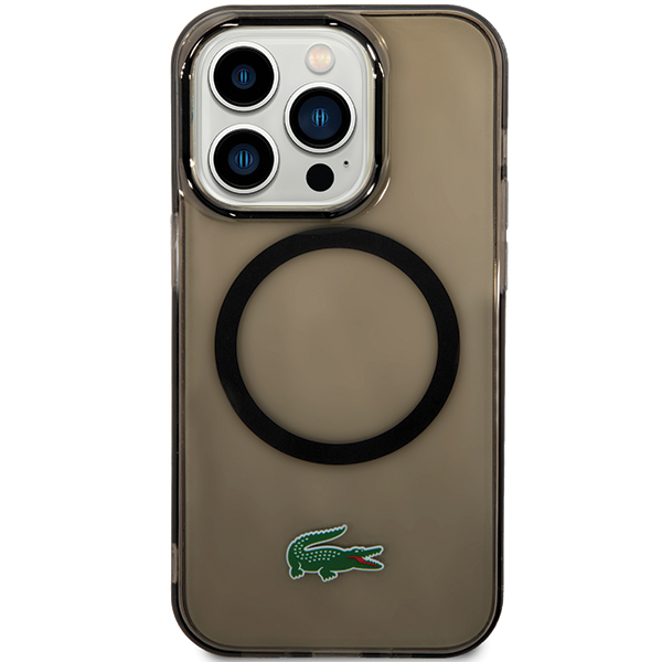 Carcasa Lacoste Transparent Design cu MagSafe compatibila cu iPhone 15 Pro, Negru 1 Lerato.ro
