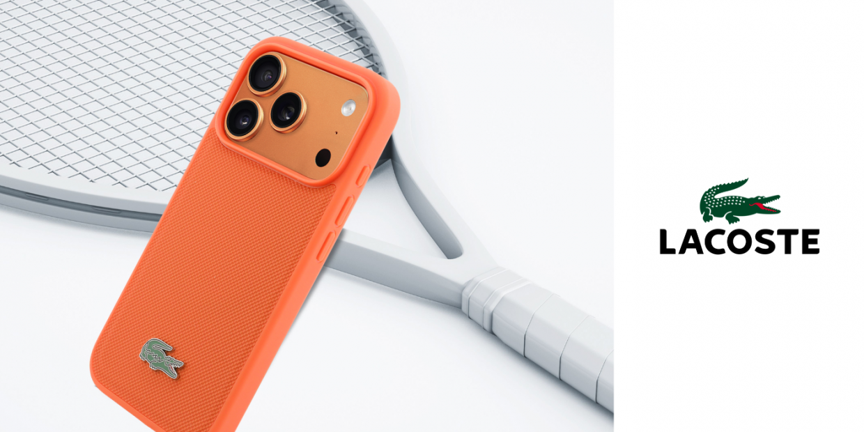 Carcasa Lacoste Petit Pique Lacquer Logo cu MagSafe compatibila cu iPhone 17 Pro, Portocaliu 1 Lerato.ro
