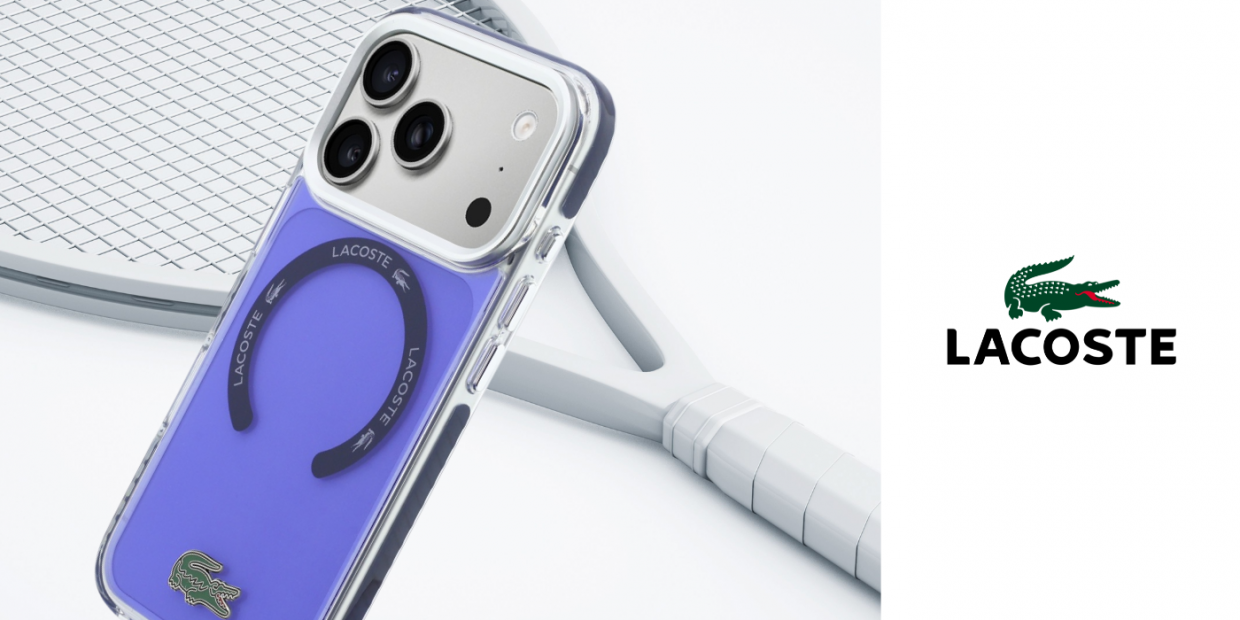 Carcasa Lacoste Shockproof Transparent Frosted cu MagSafe compatibila cu iPhone 17 Pro Max, Marine Blue 1 Lerato.ro